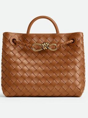 New Bottega Veneta Amber Brown Small Andiamo Bag